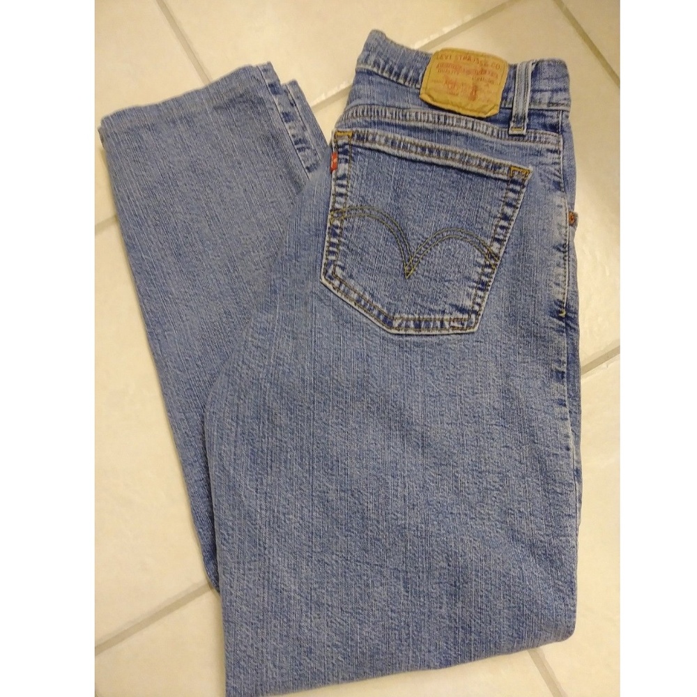 Levis 550 Relaxed Womens Leg Blue Denim Jeans 8